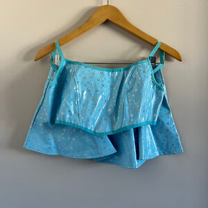 iHeartRaves Blue Asymmetrical Sequin Crop Top